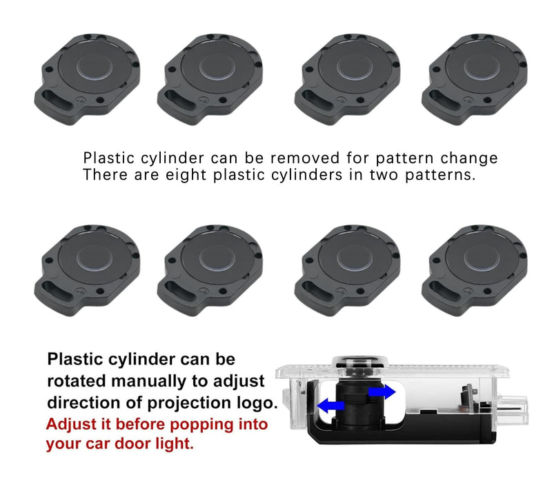 JAZZIO LED Car Door Light Projector Courtesy LED Laser Welcome Logo Lights Accessories Compatible with A1/A3/A4/A5/A6/Q3/Q5/Q7/A7/A8/R8/TT