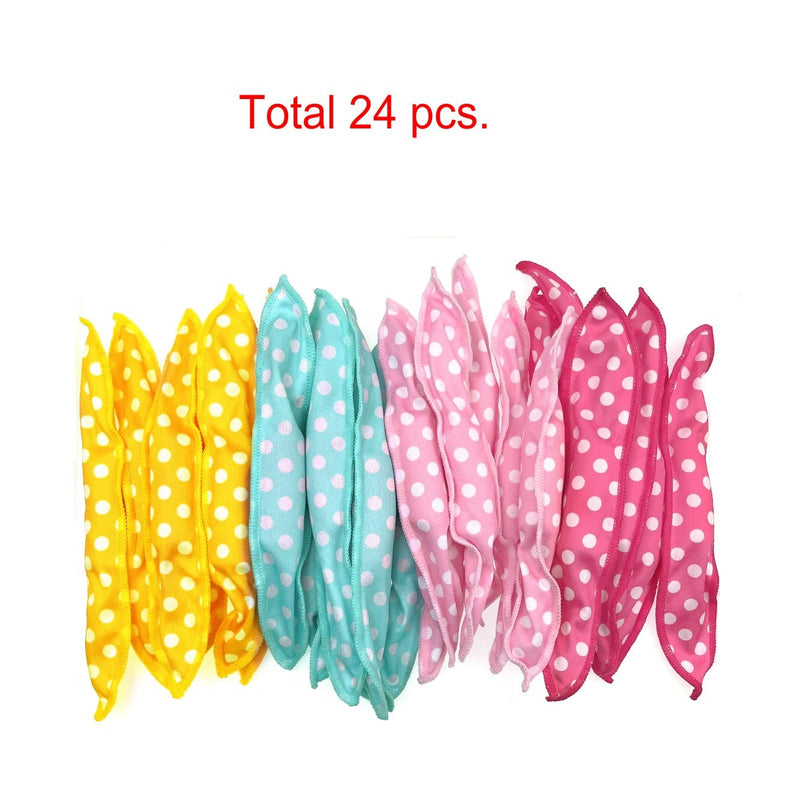 JZK 24x No heat foam hair curlers for long hair and medium hair, soft sponge hair rollers to sleep in for kids and women, sleep curlers, sleep in rollers, hair styling tools for children