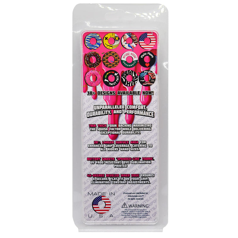 Doughnut Collection - Gripdonuts.com Premium MX BMX Dirt Bike Motorcycle Grip Donuts (13 Variations) Pink