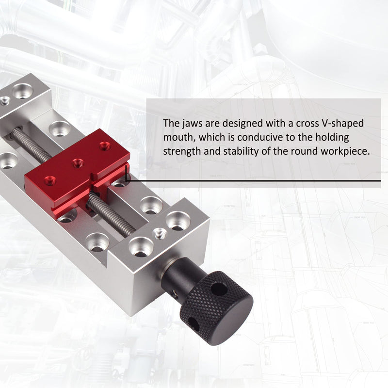 RATTMMOTOR Upgrade CNC Router Mini Vise Clamp, High-Precision DIY Engraver Machine Hold Down Clamp Mini Right Angle Vise, Working Range 65mm for DIY Mini CNC Router Milling Engraving Machine