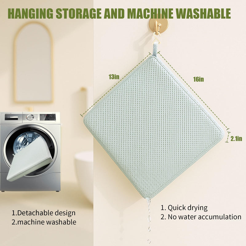 Shower Seat Cushion,Thickened Shower Chair Cushion 4D Air Fiber Material,Machine Washable and Fast Drying Suitable for Shower Seats Bathtub Baths, Poolside Scenes，Light Gray Light Gray