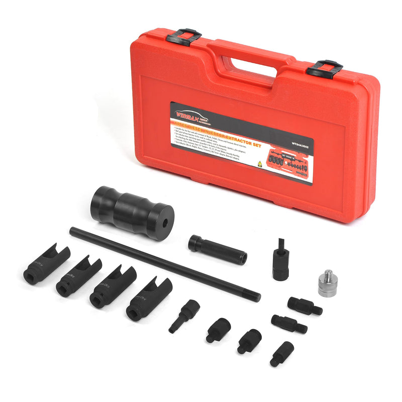 Diesel Injector Extractor Puller and Common Rail Adaptor Slide Hammer Removal Kit