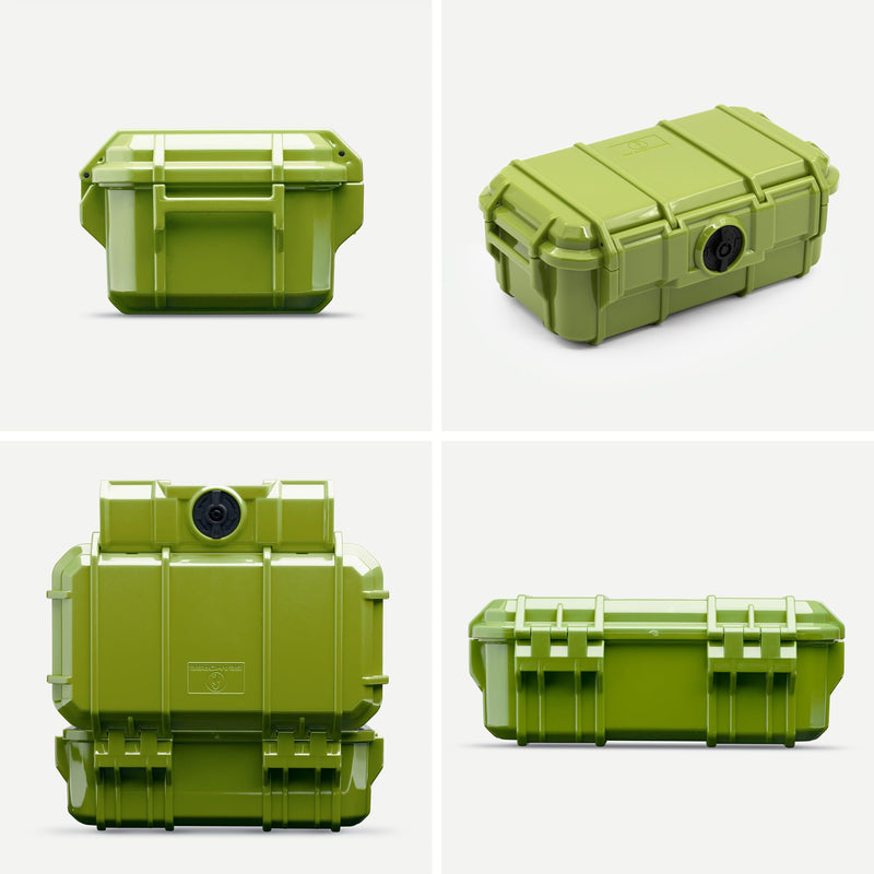 Evergreen 57 Waterproof Dry Box Protective Case - Travel Safe/Mil Spec/USA Made - for Cameras, Phones, Ammo Can, Camping, Hiking, Boating, Water Sports, Knives, & Survival (Green) Green
