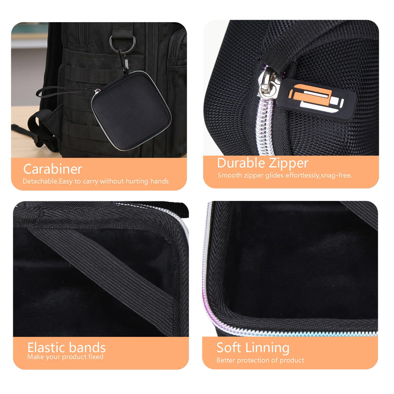 Hard EVA Carry Case Compatible with 1Mii 1Mii B06+ Bluetooth Receiver Hi-Fi Wireless Audio Adapter Bluetooth 5.3 Receiver, Portable Protective Dropproof Storage Box (Case Only)