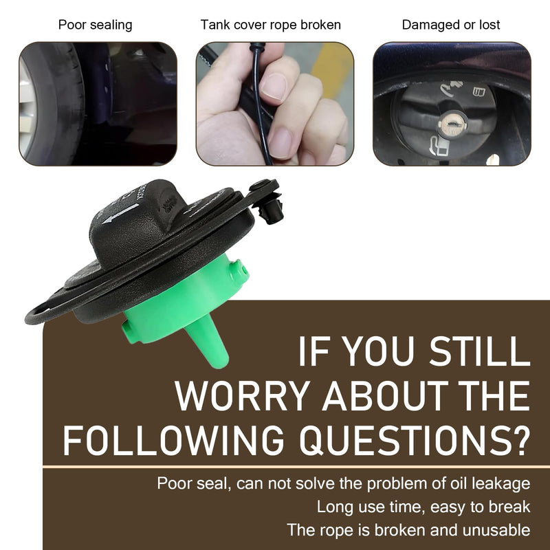 Pack-1 Car Fuel Tank Cap, 2.44" Waterproof Leakproof Sealing Cap, Fuel Filler Port Stay Closed Protective Cover Replacement 5C0201550T 5Q0201550L, Compatible with Volkswagen Audi (Black)