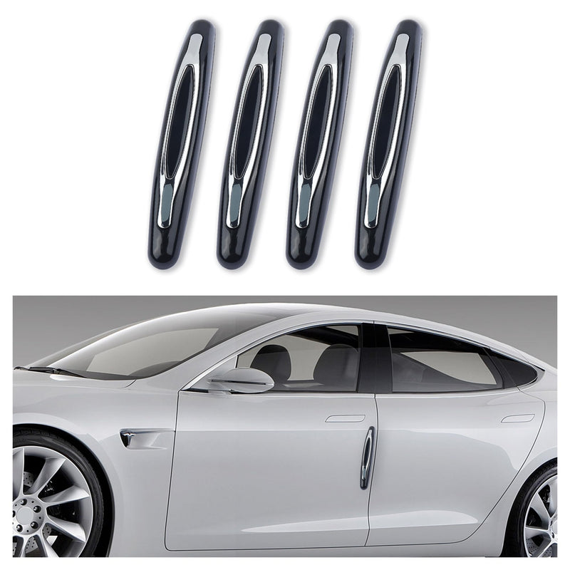 4PCS Car Door Edge Guards,Anti-Scratch Car Door Protector Trim Strip with Self Adhesive for Car Decor,Universal Exterior Car Accessories Door Guards for Cars Trucks SUVs (Black) Black