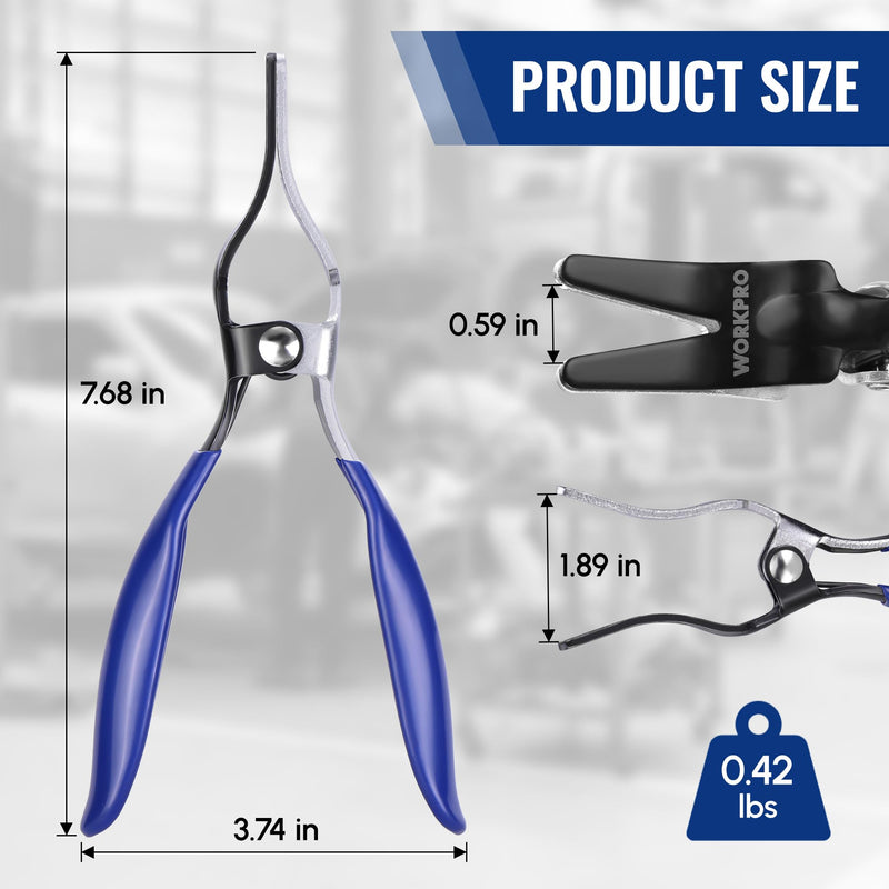 WORKPRO Hose Removal Pliers, Automotive Hose Remover Tool for Fuel and Vacuum Lines, Hose Remover Pliers Separator Pliers for Marine, Oil, Vehicle Hose Pipes