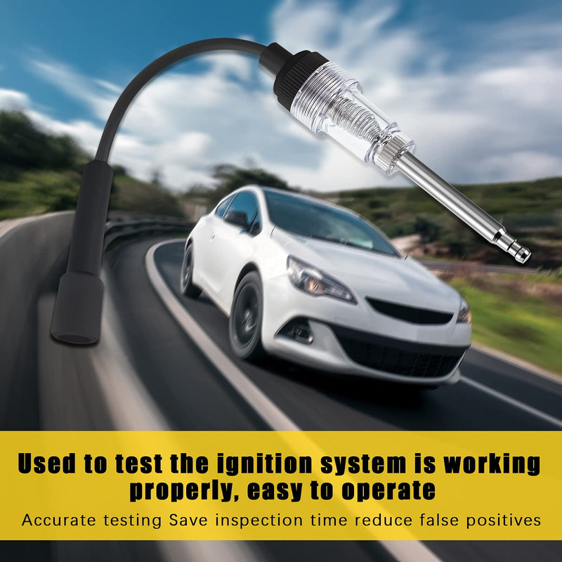 Inline Spark Plug Tester Engine Straight Boot Ignition Tester Light Lawnmower Checker Armature Diagnostic Detector for Automotive Car Internal External Engine(3 Pieces) 3
