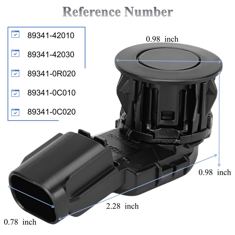 Backup Sensor Reverse Backup Parking Rear Bumper Park Assist Object Sensor Compatible for Toyota RAV4 2016-2018 for Toyota Tundra 2014-2018 Rpalce#893410C010 8934142030 893410C011 (4 Pcs)