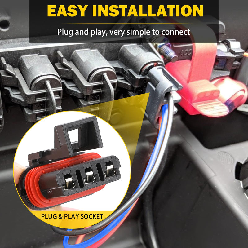 12Awg Pulse Power Plug Connector Pigtail Compatible with Polaris Ranger XP 1000 & RZR RS1 Pro & General 2018 2019 2020 2021 - Pulse Bar Wire Harness (3 pcs) 3 pcs