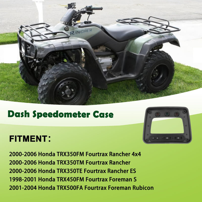 Speedo Meter Dash Upper Cover Speedometer Case Compatible with Honda Rancher TRX350FM TM TE 2000-2006 Foreman TRX450FM 1998-2001 Rubicon TRX500FA 2001-2004 Replaces 37201-HN0-A01