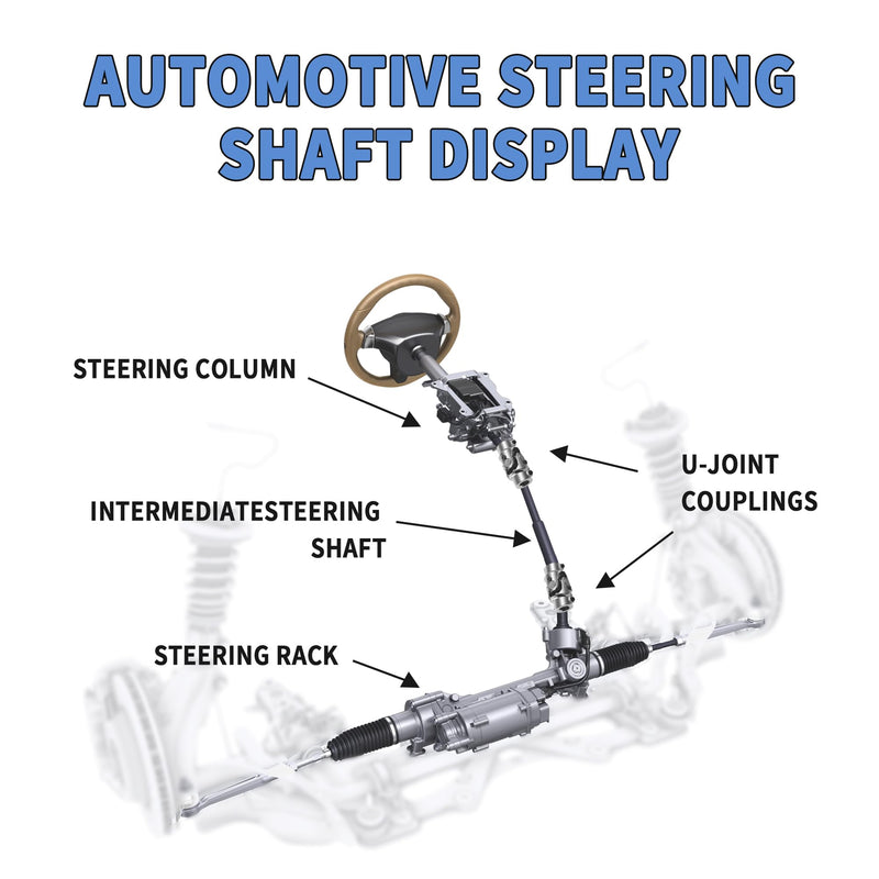 3/4 DD X 3/4 DD Steering Shaft Universal U Joint Coupling, Powder Coated Universal Steering Shaft Coupler Chrome Steel, 3/4" DD to 3/4" DD Single Steering Shaft Joint