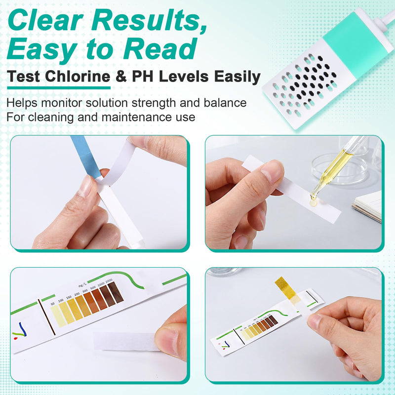2 Pcs Sodium Hypochlorite Generator with 1 Box Chlorine Test Strips, Water Electrolyzer Maker for Cleaning, Disinfecting, and Deodorizing at Home or Kitchen 2