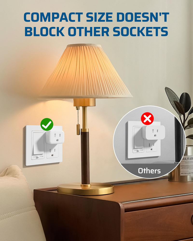 DEWENWILS Wireless Control Outlet for Christmas Decor, Programmable and Expandable Electrical Switch, 100FT Range, 125V/15A/1875W Light Switch, 2 Remote and 5 Outlets 2 Remote + 5 Outlet