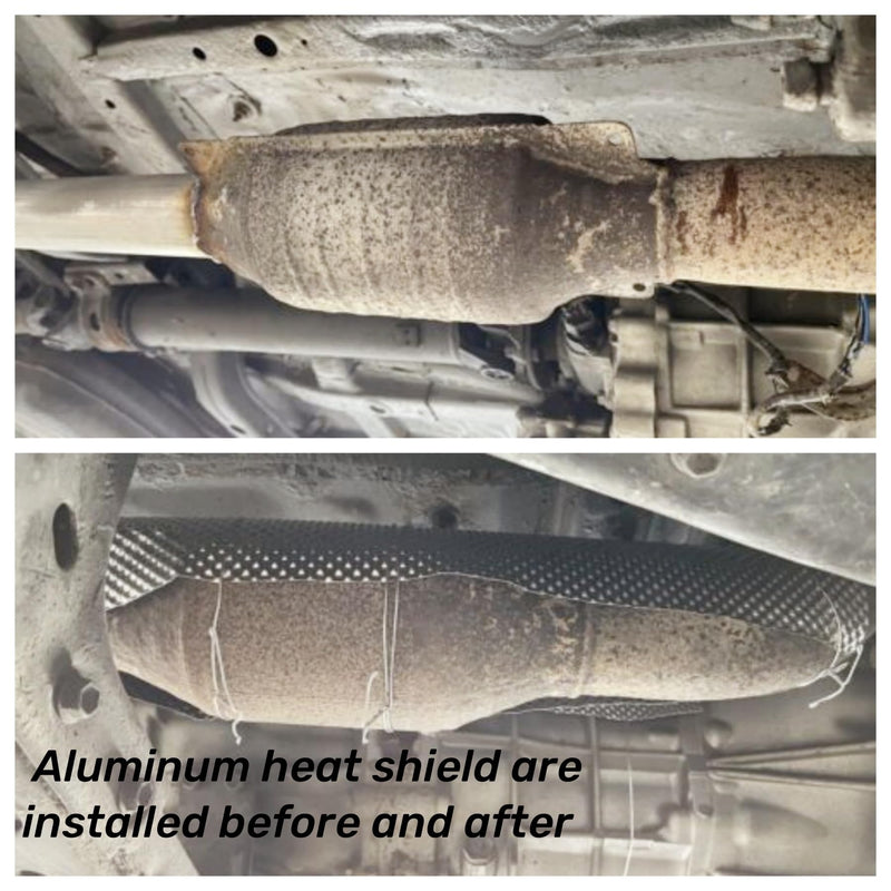 Embossed Aluminum Heat Shield Automotive 12'' x 20'' High Temperature Thermal Barrier Exhaust Electrical For Cars/Turbo Manifold 12 inch W x 20 inch L