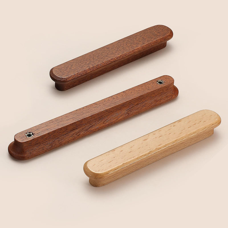 Red Wood-3.78 in 6 pcs Wood Drawer Knobs Pulls Handles Kitchen Cabinets Furniture Dresser Wardrobe Cupboard Drawer Knobs Pulls Handle Red wood-3.78