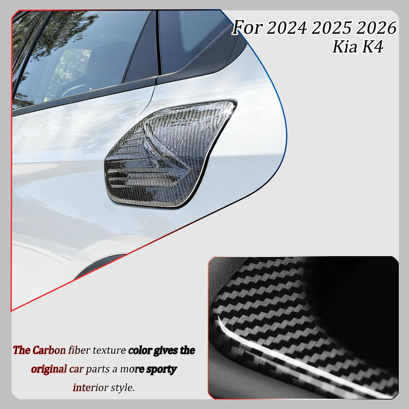 Fuel Tank Cap cover, For KIA K4 2024 2025 2026, Car Fuel Tank Cap Decoration Accessories - Carbon Fiber Fuel Tank Cap cover