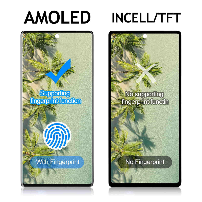 AMOLED for Google Pixel 8 Pro LCD Screen Replacement for Google Pixel 8 Pro LCD Display Touch Screen Display Assembly Repair Kits with Frame GC3VE, G1MNW (Fingerprint Cable Transfer Required)