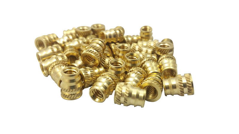 [initeq] Brass Threaded Heat Set Insert Assortment for 3D Printing — Metric Sizes M2.5 M3 M4 M5 M6 (Assortment A)