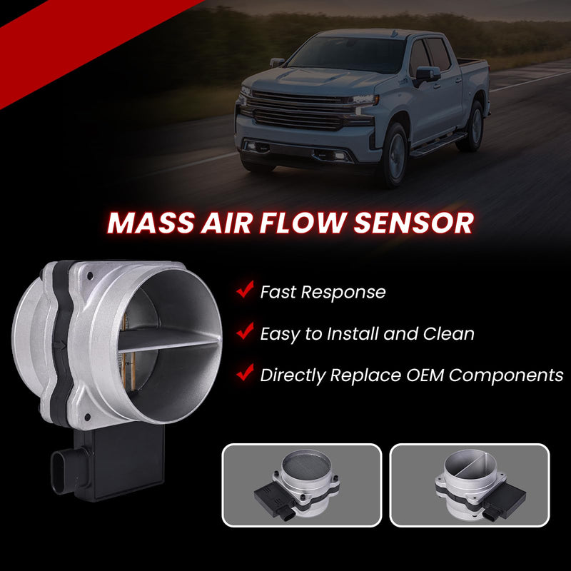 RLP Mass Air Flow Sensor Meter MAF Compatible with 1996-2002 Chevy GMC 1999-2000 Ca-dillac 1994-2004 Pontiac Replaces 19112572 19208522 25008207 AF10056 SK2452067