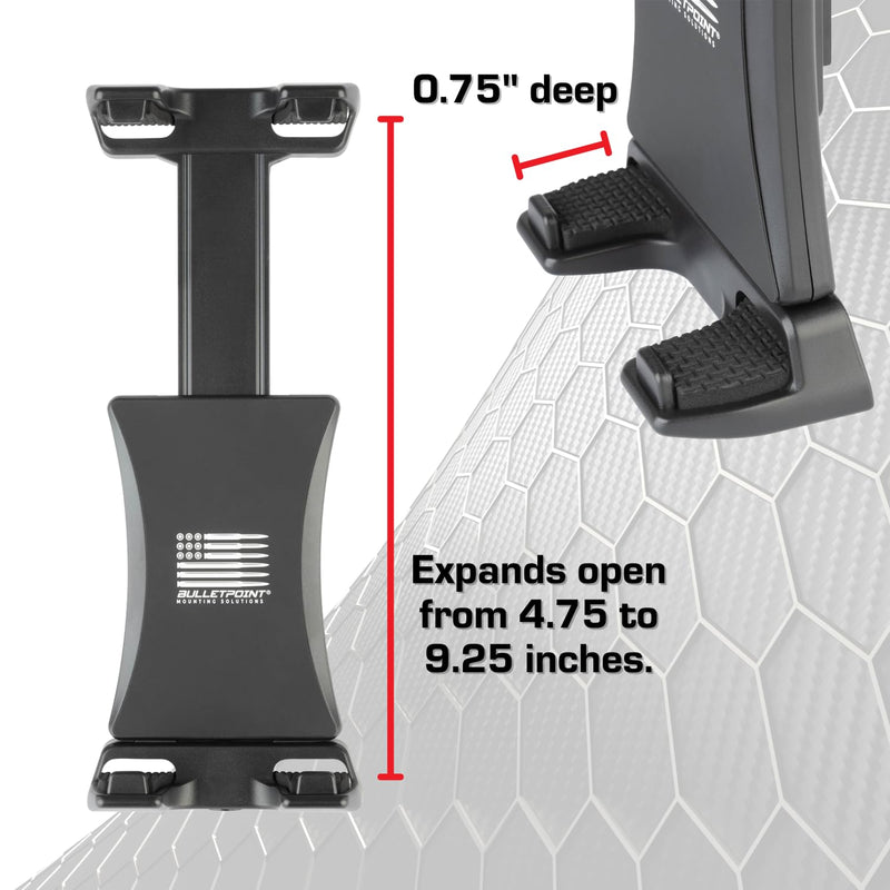 Bulletpoint Mounting Solutions Universal Tablet Mount for Truck Compatible with Apple iPad & Samsung Tablets - 20mm Integrated Ball