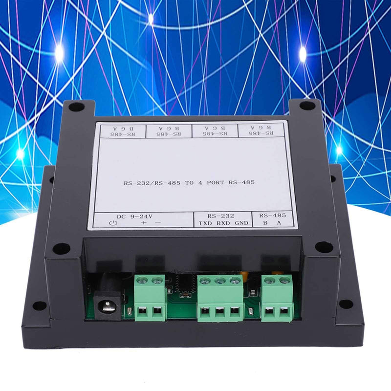 4‑Channel Industrial Grade Repeater, 9-24V 0.5-1.2W RS485 Hub with Built‑in DC/DC Isolated Power Supply Module Photoelectric Isolation Repeater for Long‑Term Stable