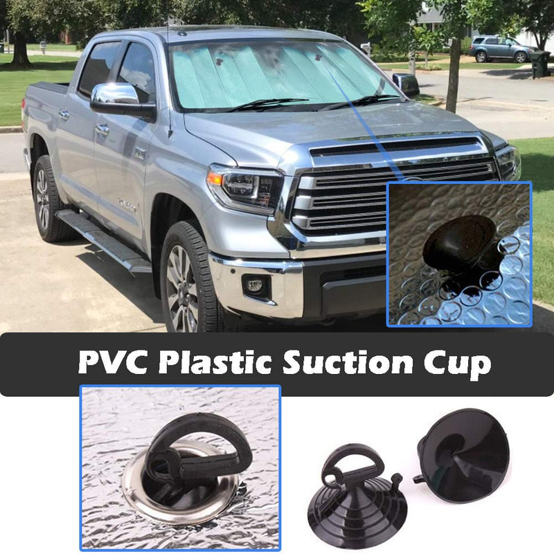 Big Hippo Front Car Sun Shade Windshield, Jumbo/Standard Sunshade Keeps Vehicle Cool UV Ray Sun Visor Protector Sunshades - Easy to Use Folding Sun Shade - Silver/Black Sides(Size: 55.16 X 27.5inch) black Black-55.16 x 27.5 inches