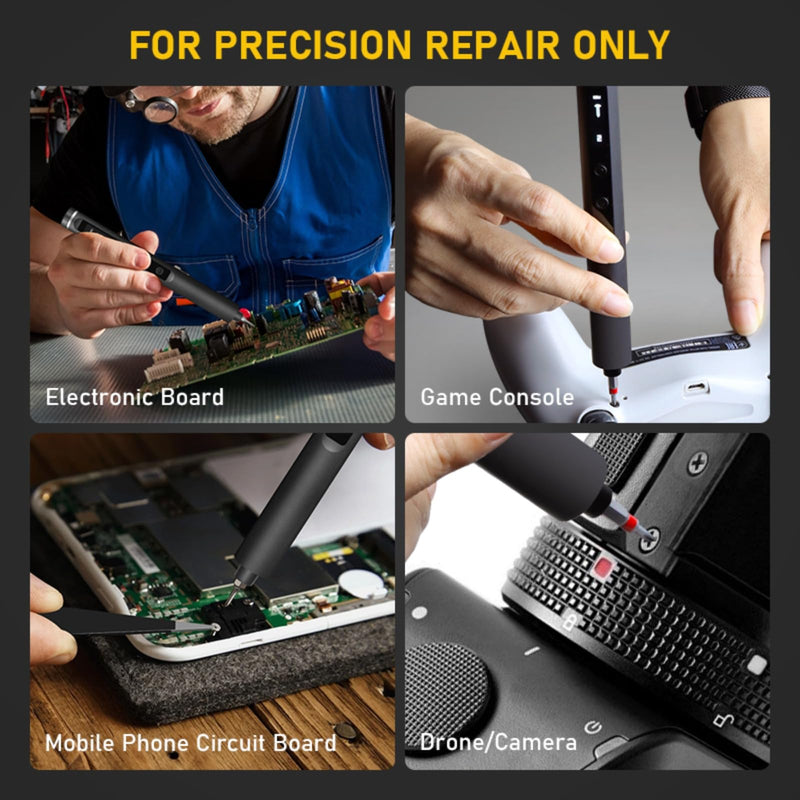 Mini Electric Screwdriver Set,3.7V Cordless Precision Screwdriver Set with 50 in 1 Magnetic Bits,Magnetic Storage,5 Torque Setting,LED Display,Small Repair Tool Kit for Computers,Phones,Watches (Grey) Grey