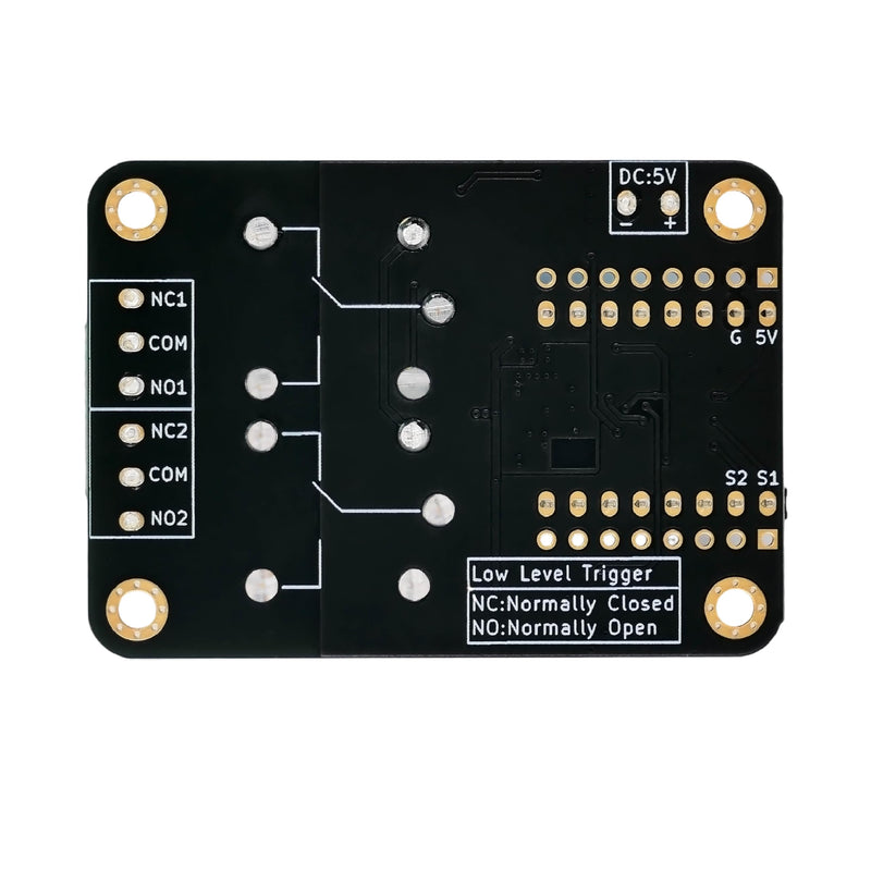 ESP32-C3 Relay Module, 2-Channel Low-Level Trigger Board | Smart Home Relay Expansion Board, Support ESPHome & Home Assistant, USB-C / 5V Terminal Power Options for DIY Remote Control ESP32-C3 + Relay
