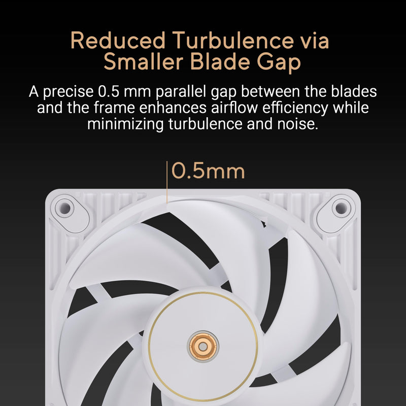 ASUS ProArt PF120 120mm PWM Fan White Edition, 3000RPM, High Airflow/Static Pressure, Daisy-Chain Design 1x 120mm|3000RPM|White