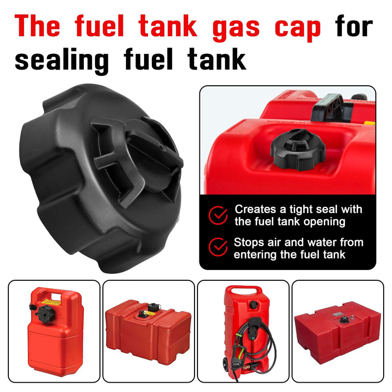 Marine Vent Gas Cap for Boat Fuel Tank, Marine Manual Fuel Tank Cap for Moeller Tempo Gas Tank 621501-10, Black, 1 Pack