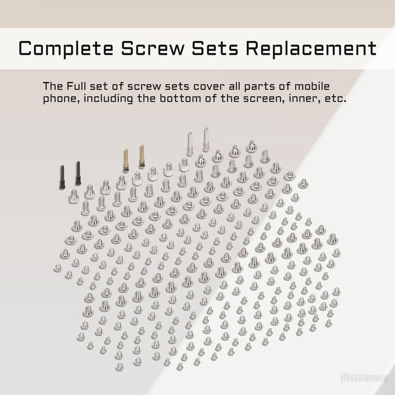 for iPhone X Complete Full Screw Sets Replacement for iPhone 10 with 5-Point Pentalobe Screws Kit Repair with 4 Screwdrivers for A1865 A1901 A1902