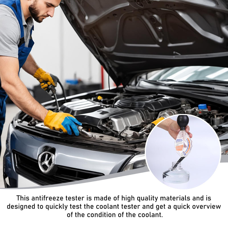 Coolant Tester Accessory, Automotive Professional Antifreeze Densitometer Freezing Testing Tool, Universal Coolant Hydrometer Tester for Winter and Summer, Car Accessories