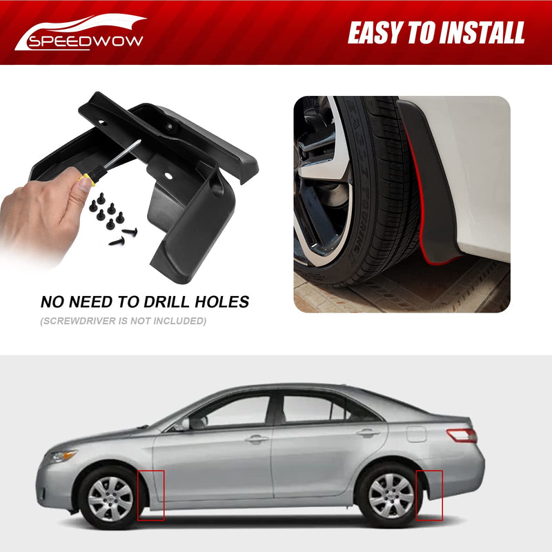 SPEEDWOW Mud Flaps Splash Guards Fit for 2007-2011 Toyota Camry,Front and Rear 4 Piece/Set Camry 2007-2011
