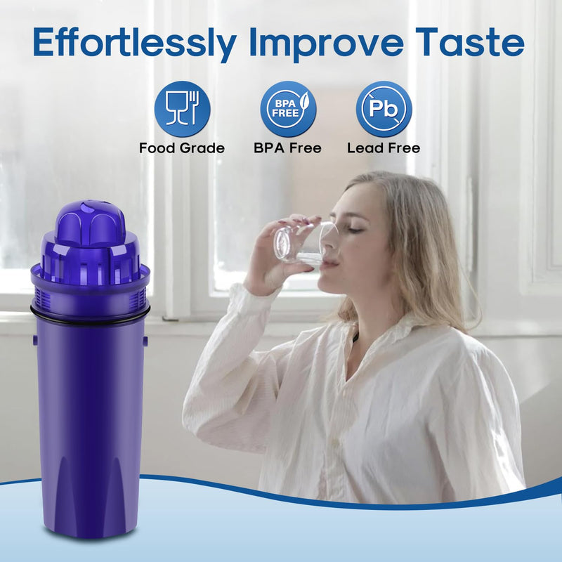 ICEPURE Pitcher Water Filter Replacement for PUR CRF950Z, CRF-950Z, PPF900Z, PPF951K, PPT700W, CR-1100C, CR1100CV, DS-1800Z, PPT711W, PPT711B, PPT111W and More PUR Pitcher and Dispensers System, 6PACK 6 Count (Pack of 1)