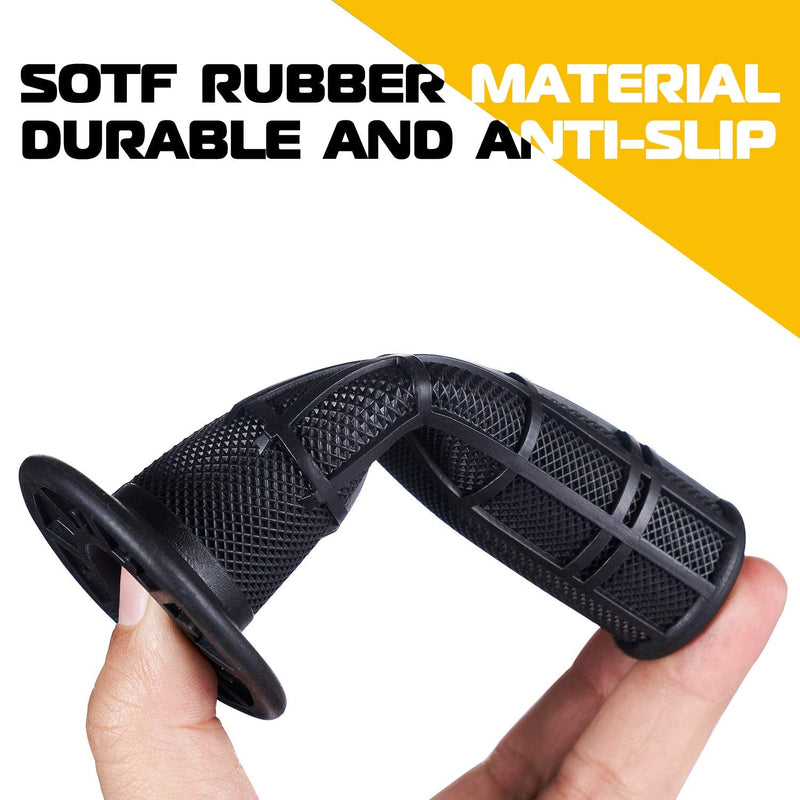 7/8'' ATV Grips Universal Handlebar Grips Soft Rubber Motorcycle Grip for ATV Polaris Thumb Throttle Kid Youth 4 Wheeler Quad 400ex Black