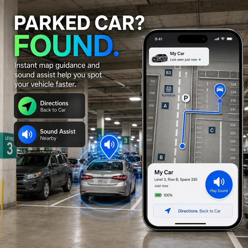 GPS Tracker for Vehicles, Mini Hidden Magnetic Car Locator with Real-Time Tracking, Works with Apple Find My, No Monthly Fee or SIM Card, IP67 Waterproof, 365-Day Battery, iOS Only, Black | GPS Tracker for Vehicles