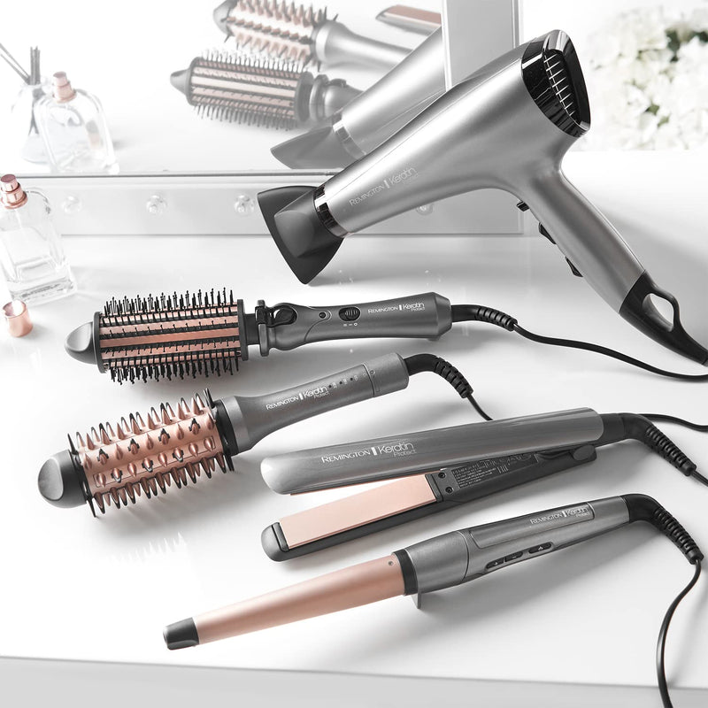 Remington Keratin Protect Intelligent Hair Straightener, S8598 | Heat Sensor Measures Moisture and Adapts Temperature, Plates Infused with Keratin and Almond Oil