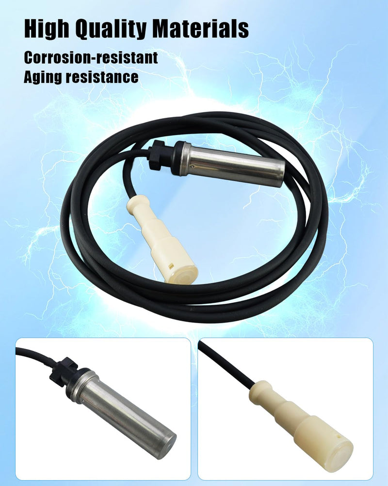 ABS Wheel Speed Sensor Front Rear Compatible with Volvo Sterling Peterbilt Kenworth Freightliner Internationa Replace 970-5012, 2 Pcs