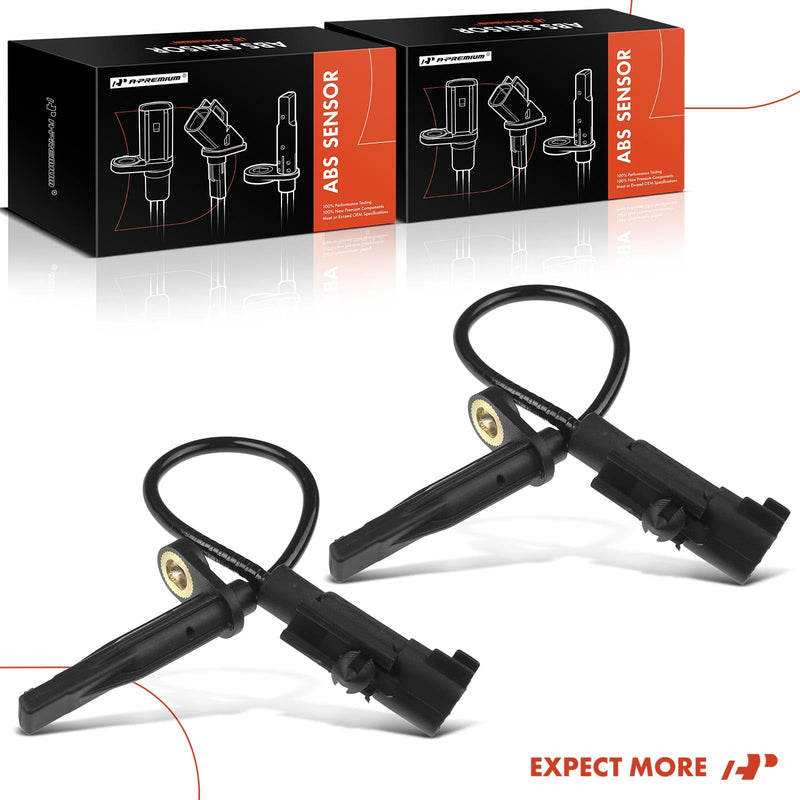 A-Premium 2PC Front ABS Wheel Speed Sensor Compatible with Cadillac & Saab - SRX 2010-2016, 9-4X 94X 2011 - Front Driver and Passenger Side