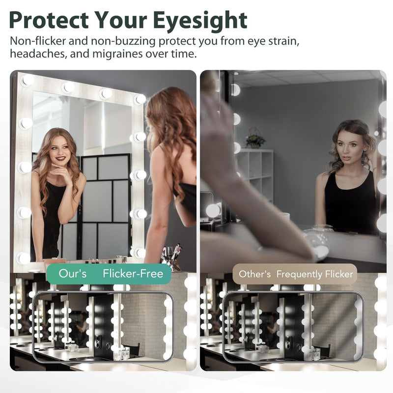 DEGNJU LED Vanity Light Bulbs, 60W Equivalent, Bathroom Light Bulbs 5000K Daylight White, 800 Lumens, G25 Globe Bulb for Makeup Mirror, Round Shape, 7W, 120V, Non-Dimmable, 10 Pack