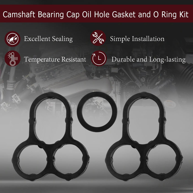 90430-10024 Camshaft Bearing Cap Oil Hole Gasket Kit Fit for Toyota C-HR Corolla Matrix Replaces 11159-37010 90430-A0001 90430-10024