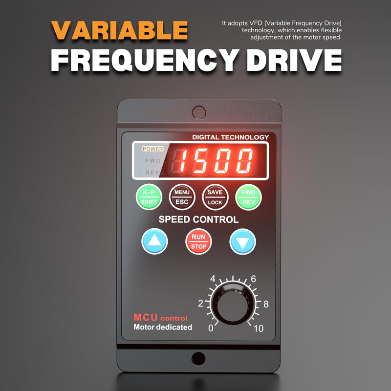Generic 750W 1HP VFD, AC 110-220V Variable Frequency Drive, Single Phase to 3 Phase Converter for Speed Control of Spindle Motor, Lathe Motor, HVAC System, CNC Machine, Milling Machine More