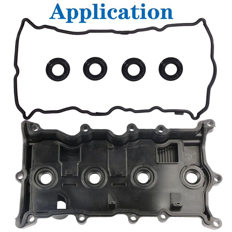 VS50777R for Nissan Altima 2.5 Valve Cover Gasket with 4 Spark Seal,Rogue Sentra 2.5L Engine Code QR25DE 2007 2008 2009 2011 2010 2012 07 08 09 10 11 12 036-1758 13270-JG30A VS50437A 13270JA00A. VS50777R 2007-2013 Nissan 2.5L with 4 Spark Seal