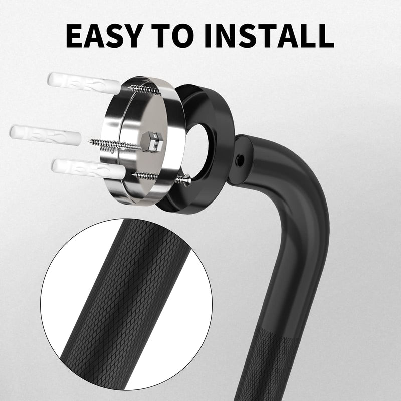 36 Inch Shower Grab Bar Oil Rubbed Black, Munzong Anti Slip Bathroom Grab Bar, Knurled Bathroom Balance Bar,Safety Hand Rail Support Handicap Elderly Injury Senior Assist Bath Handle 36 Inch
