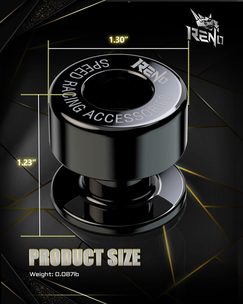 RENO SP1-M8 Aluminum Motorcycle Swingarm Spools Slider PRO Compatible with Select Models (Black, 2 Pcs) 8MM