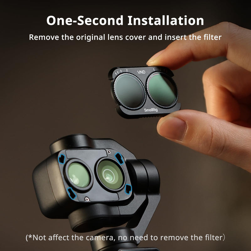 SMALLRIG VND 1-5 & CPL & Black Mist Filter Kit for DJI Osmo Pocket 4P | Pocket 4 Pro Accessories, ND2-32 & CPL & 1/4 Black Diffusion, Multi-Coated HD Optical Glass - 6649 VND1-5 & CPL & 1/4 Black Mist