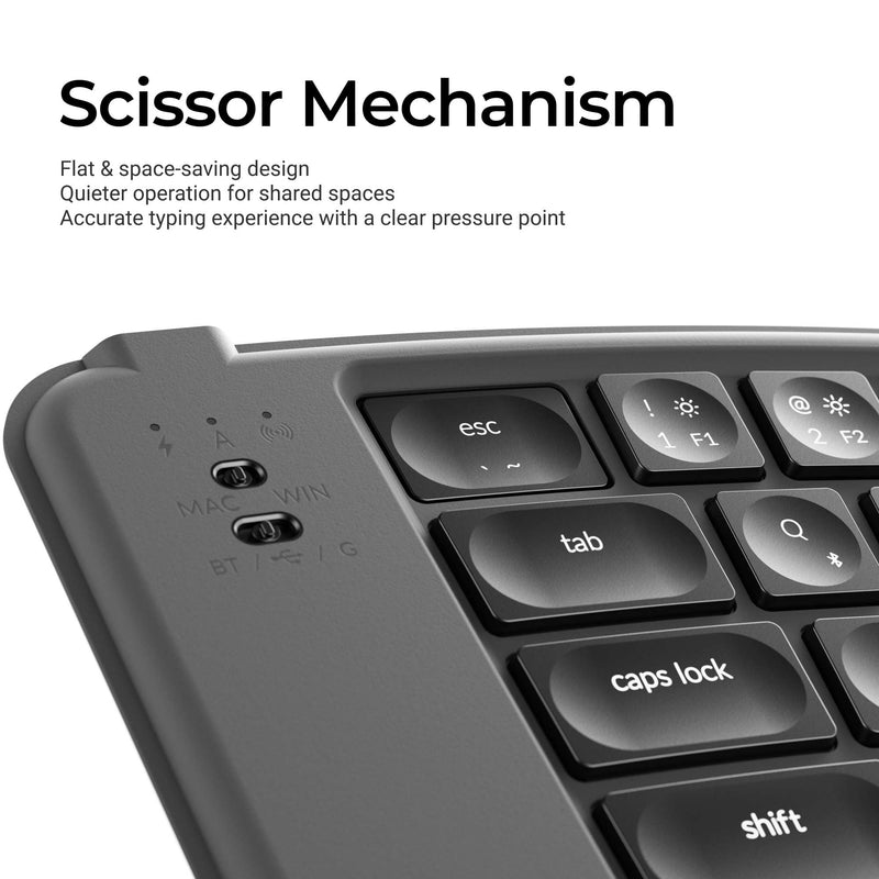 Keychron B11 Pro Ultra-Slim Foldable Wireless Keyboard, 65% Alice Layout | Three Device Switching 1000 Hz Polling 2.4 GHz Wired Mode Launcher Key Remapping Up to 138 Hour Lab Tested Battery Life