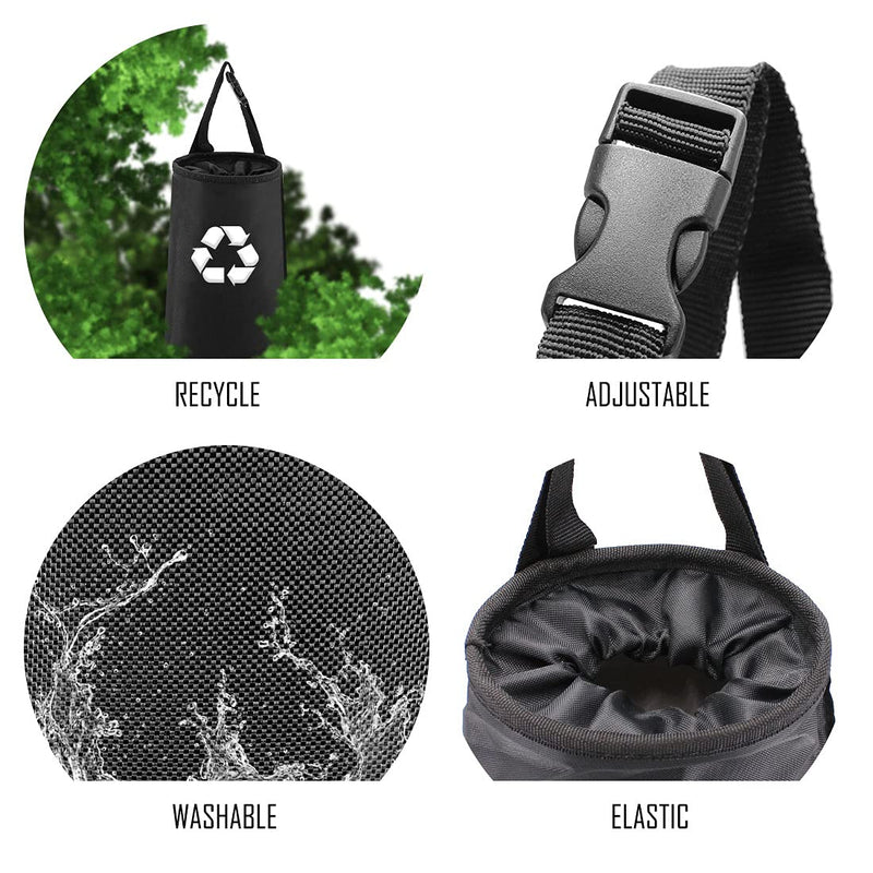 UTSAUTO 2 Pack Washable Eco-Friendly Seat Back Hanging Car Trash Bag for Travelling, Outdoor