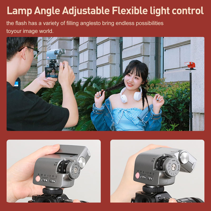 JINBEI Hi-5 Retro Flash GN16 26Ws 2500mAh Portable Camera Flash, 650 Flashes Full Power Universal Hot Shoe, Compatible with Canon Nikon Fuji Panasonic Olympus Sony Cameras and for DSLR Cameras